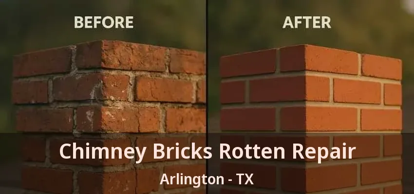 Chimney Bricks Rotten Repair Arlington - TX
