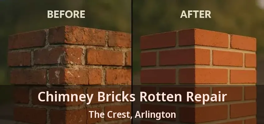 Chimney Bricks Rotten Repair The Crest, Arlington - TX