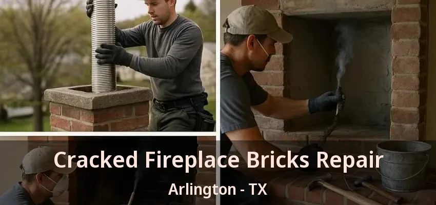 Cracked Fireplace Bricks Repair Arlington - TX