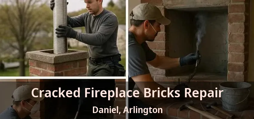 Cracked Fireplace Bricks Repair Daniel, Arlington - TX