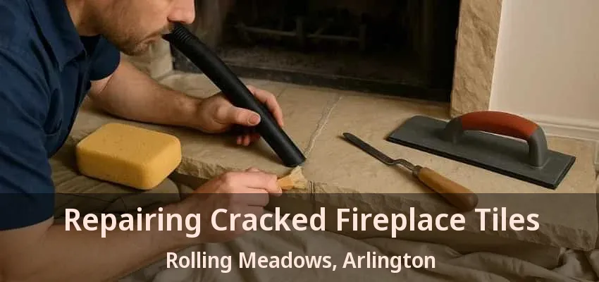 Repairing Cracked Fireplace Tiles Rolling Meadows, Arlington - TX