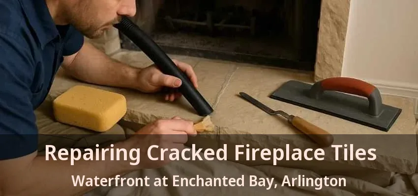 Repairing Cracked Fireplace Tiles Waterfront at Enchanted Bay, Arlington - TX